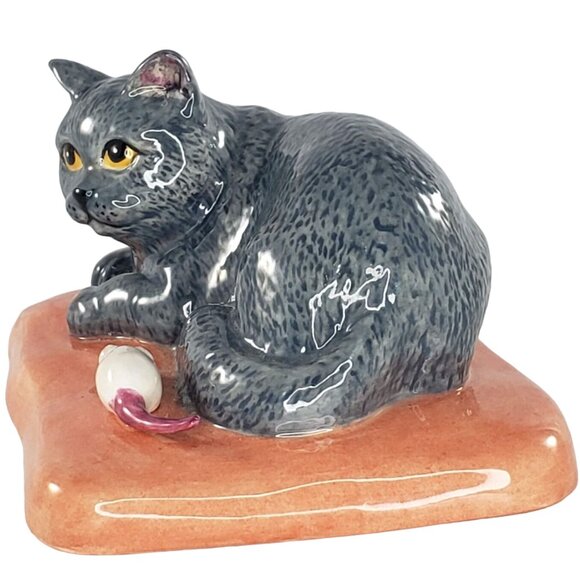Royal Doulton British Shorthair Cat Figurine Animals HTF EUC - Picture 4 of 5